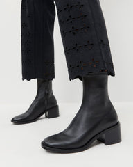 Roxy Black Leather Ankle Bootie | Loeffler Randall Women