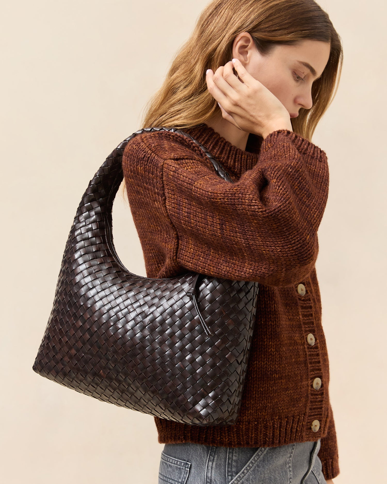 Willow Chocolate Woven Hobo Bag | Women Loeffler Randall