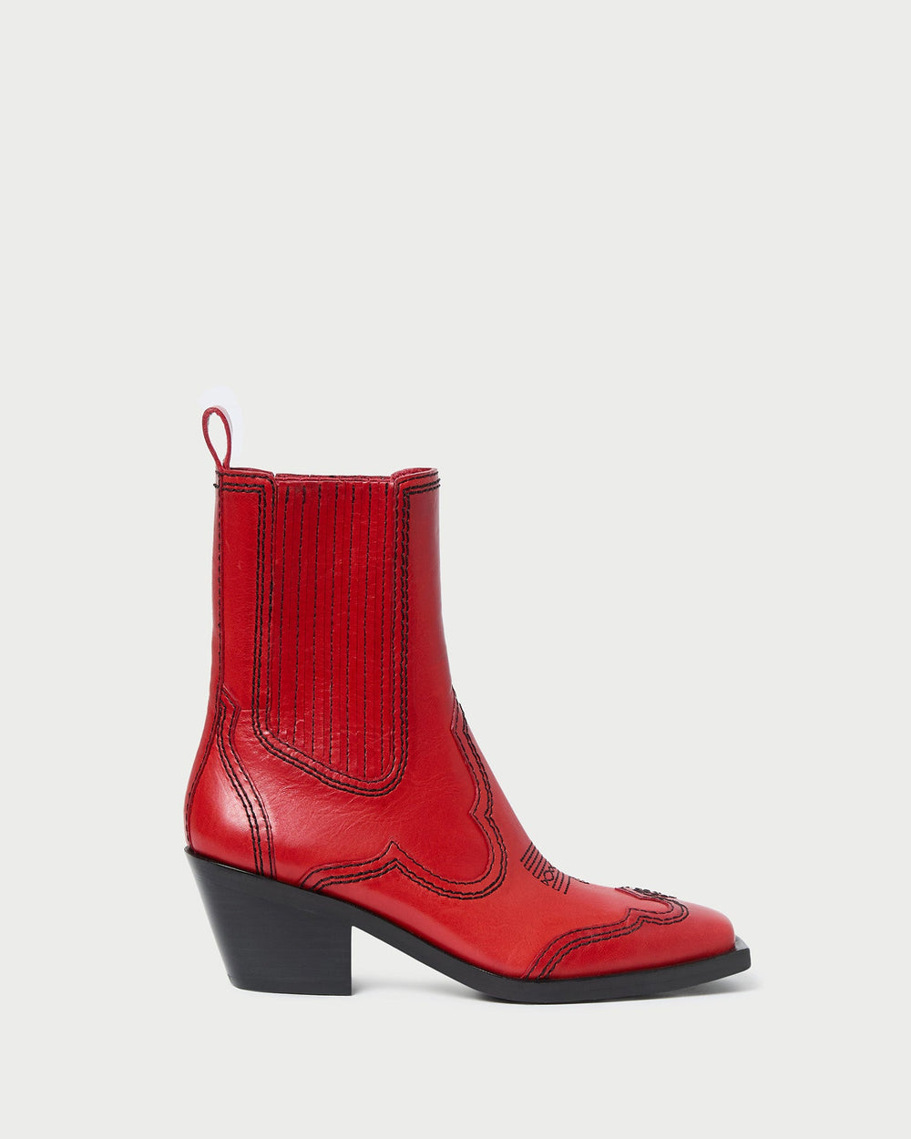 Agnes Red Leather Western Boot | Women Loeffler Randall