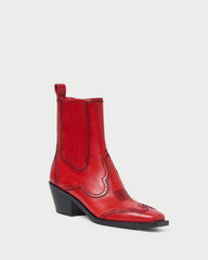 Agnes Red Leather Western Boot | Women Loeffler Randall