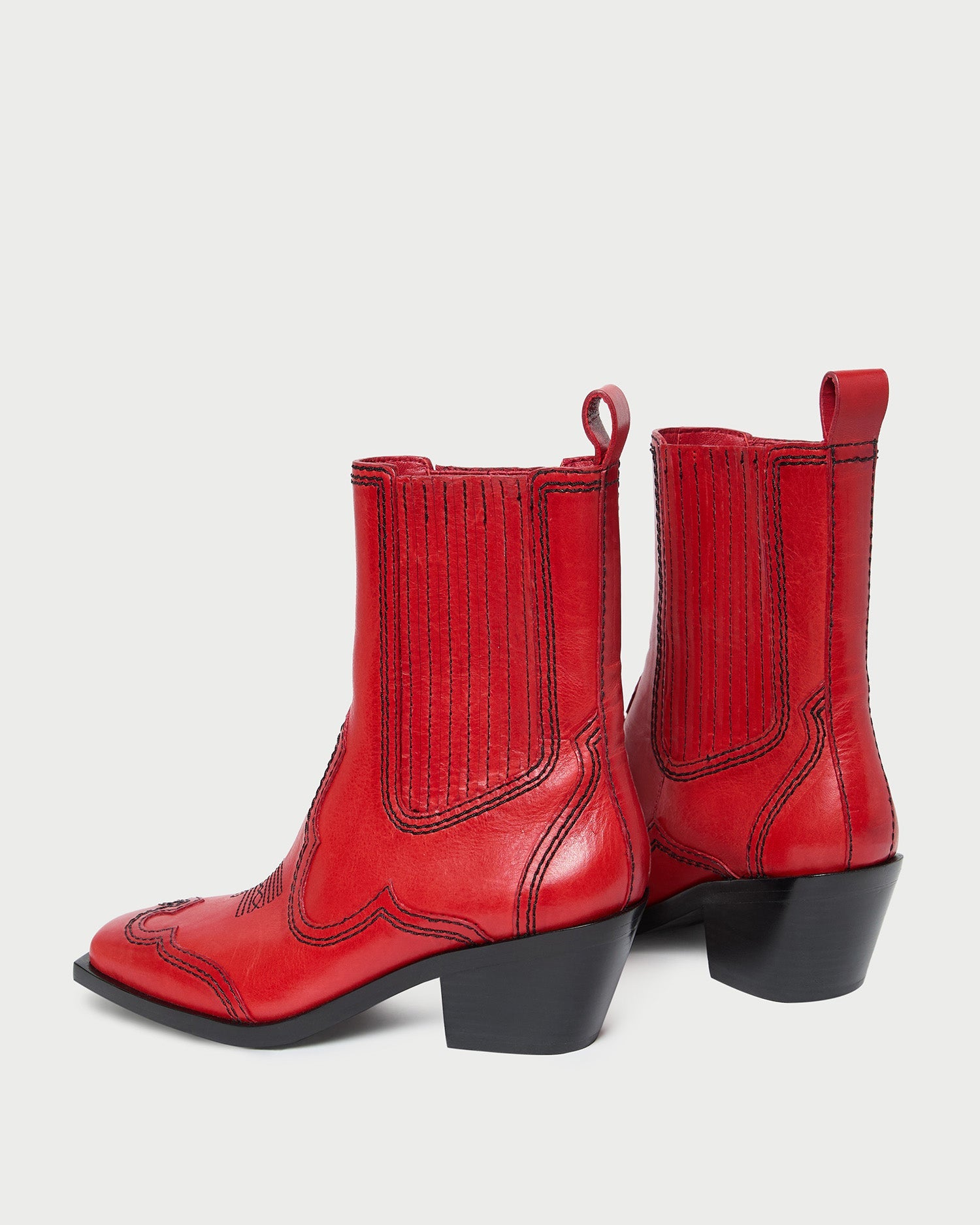 Agnes Red Leather Western Boot | Women Loeffler Randall