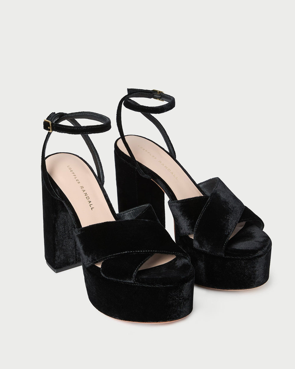 Loretta Black Velvet Platform Sandal | Loeffler Randall Women