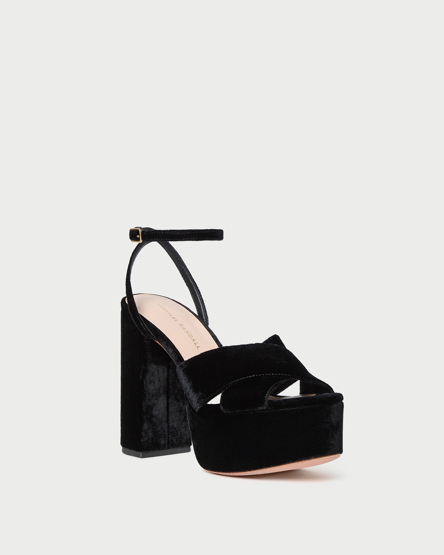 Loretta Black Velvet Platform Sandal | Loeffler Randall Women