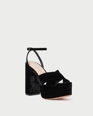 Loretta Black Velvet Platform Sandal | Loeffler Randall Women