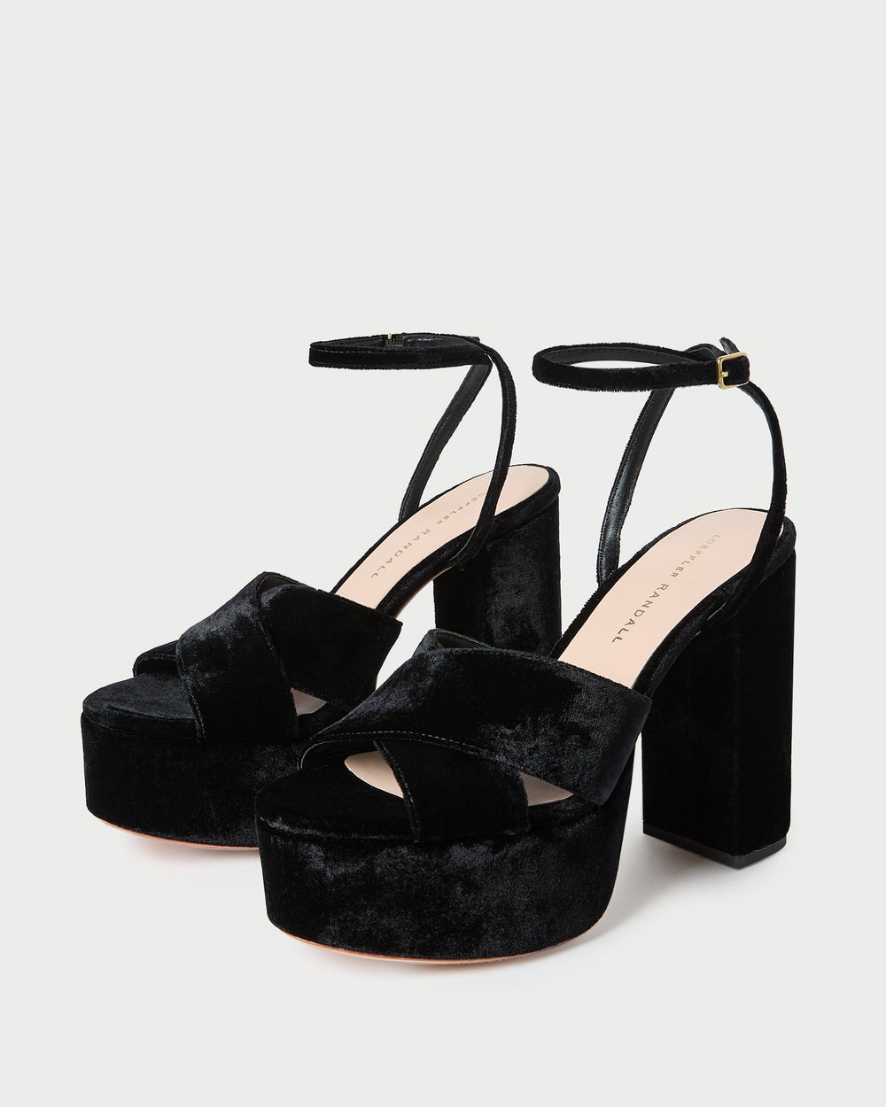 Loretta Black Velvet Platform Sandal | Loeffler Randall Women