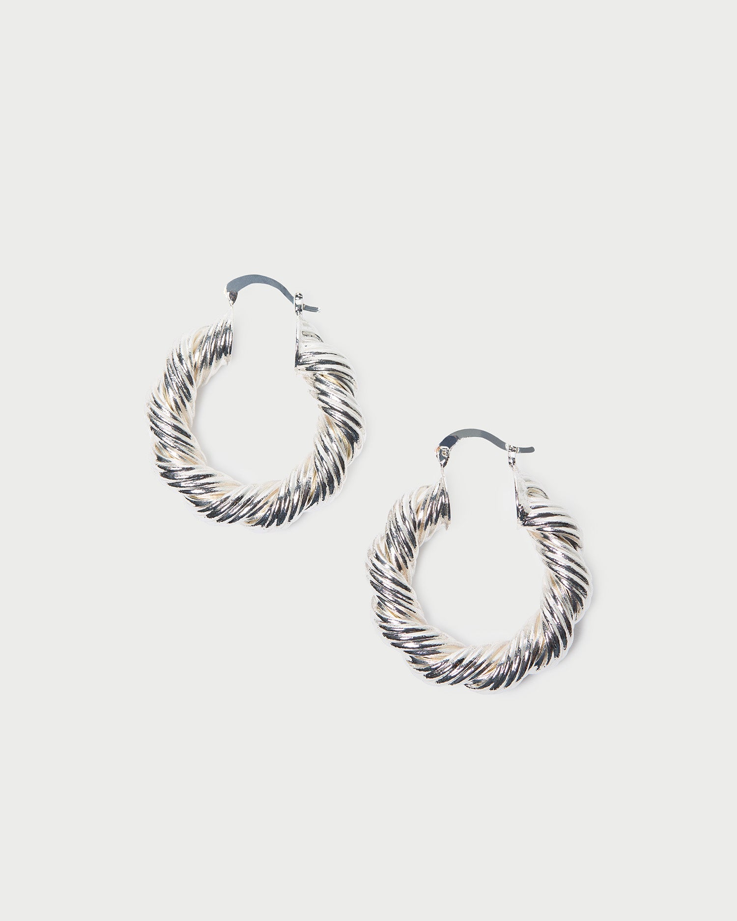 Loeffler Randall Women | Atticus Silver Twisted Hoop Earrings