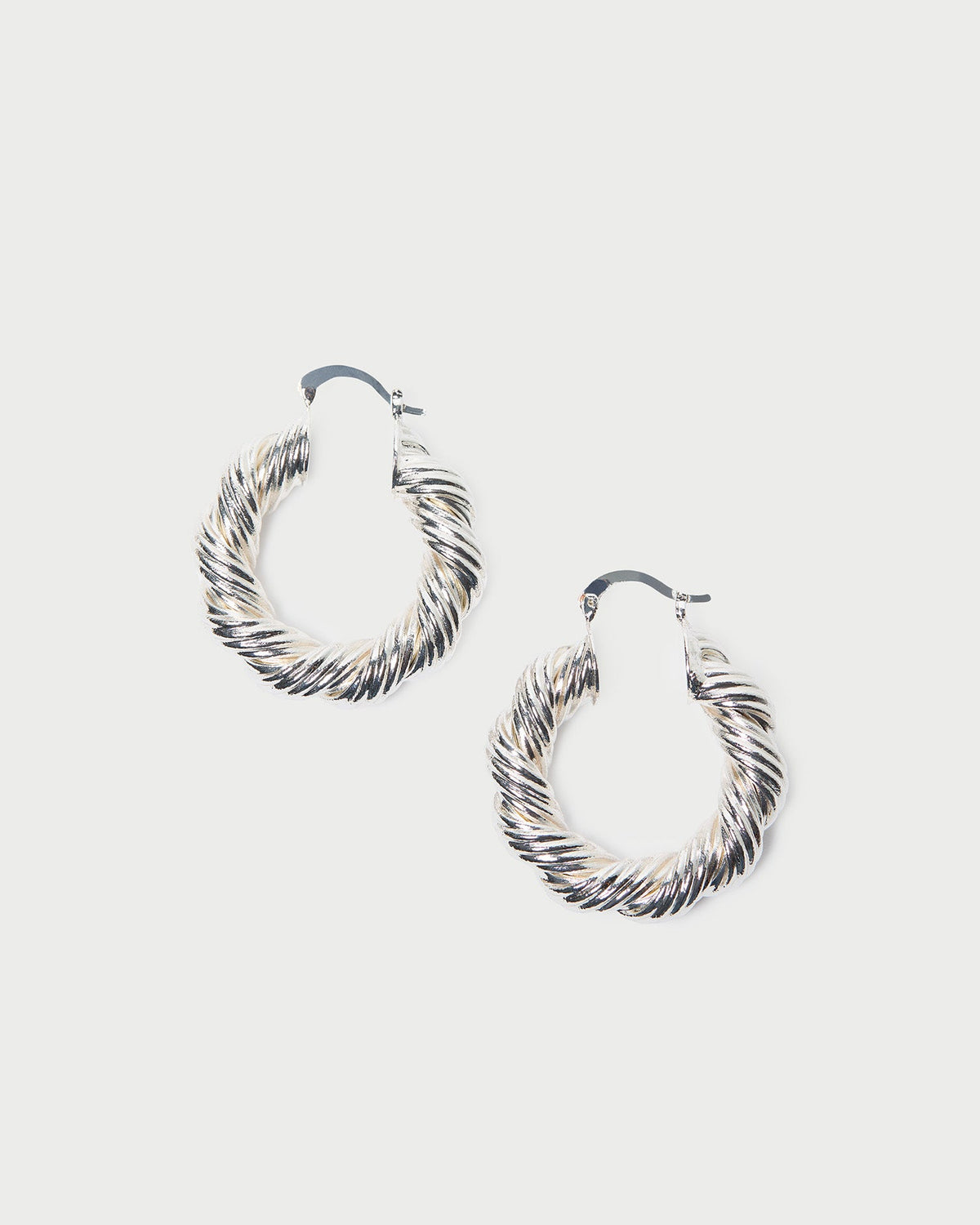 Loeffler Randall Women | Atticus Silver Twisted Hoop Earrings