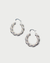 Loeffler Randall Women | Atticus Silver Twisted Hoop Earrings