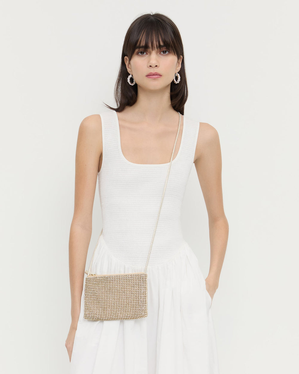 Loeffler Randall Women | Yasmine Gold Diamanté Crossbody
