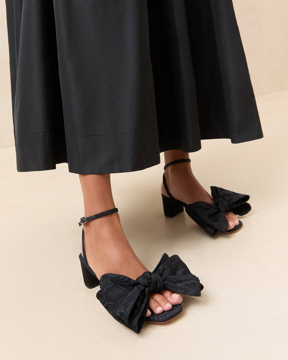 Loeffler Randall Women | Carmen Black Moiré Bow Sandal