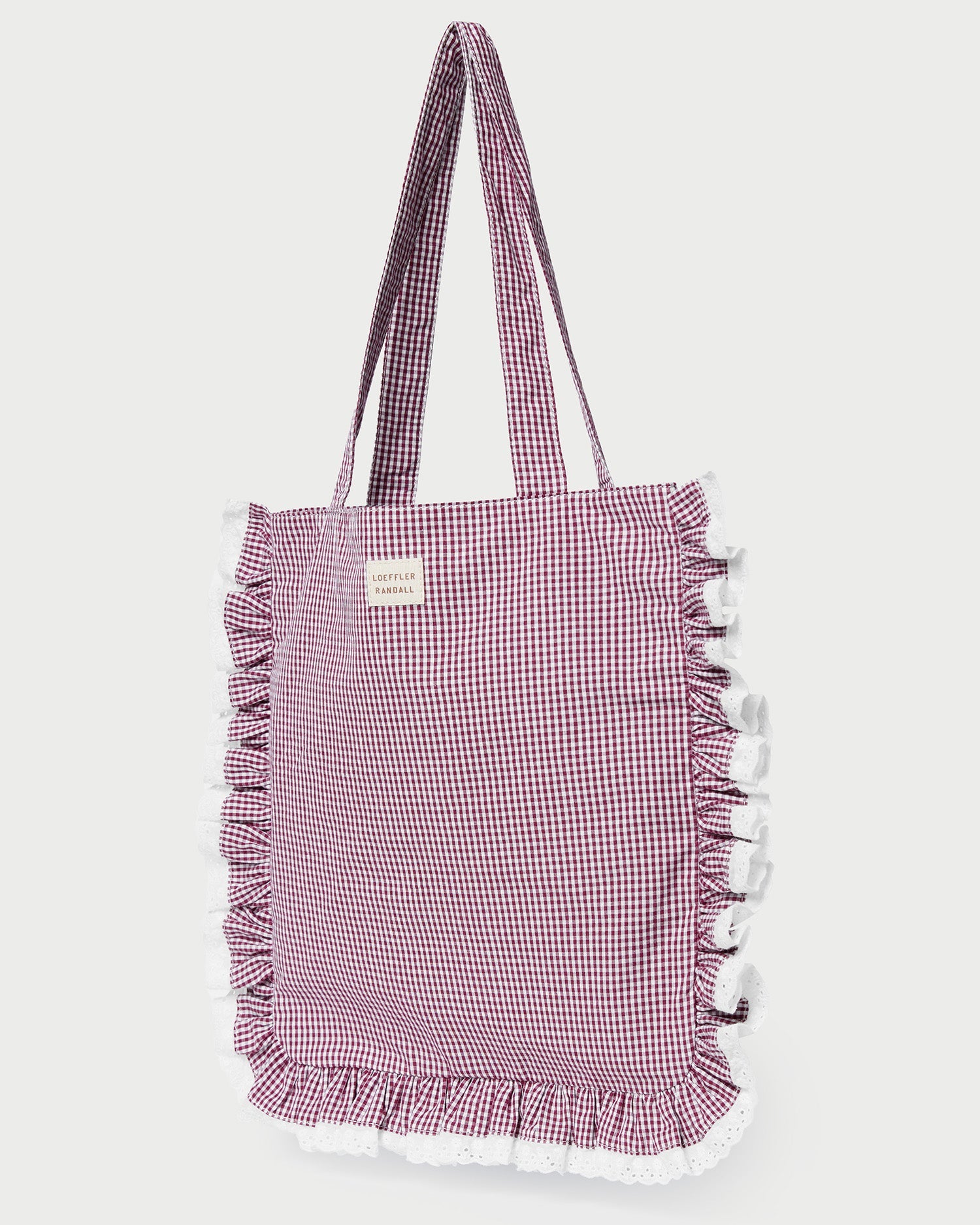 Justine Maroon Ruffle Tote | Women Loeffler Randall
