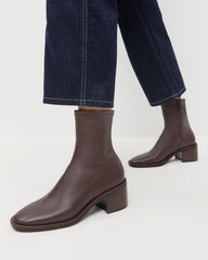 Loeffler Randall Women | Roxy Espresso Leather Ankle Bootie