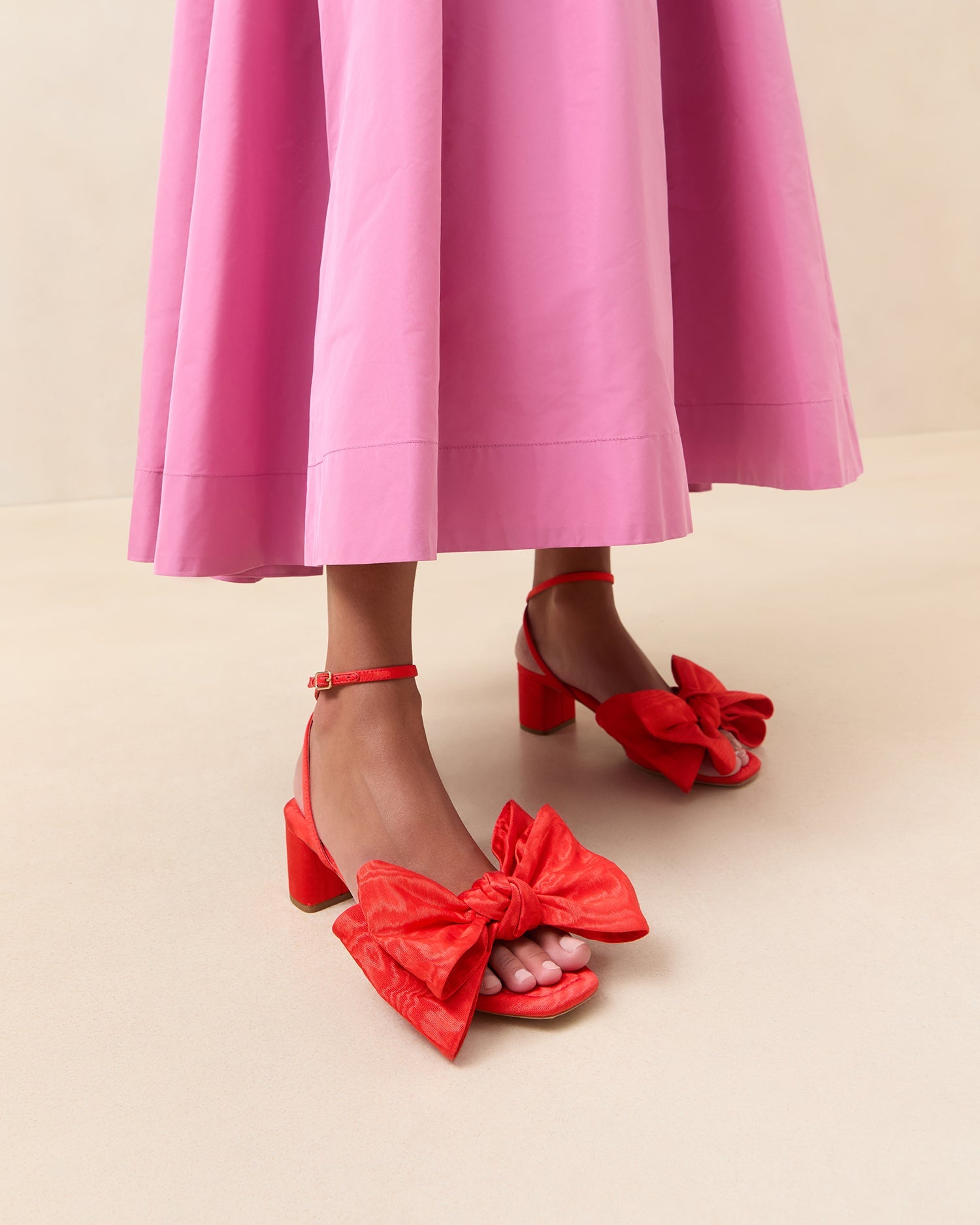 Carmen Red Moiré Bow Sandal | Loeffler Randall Women