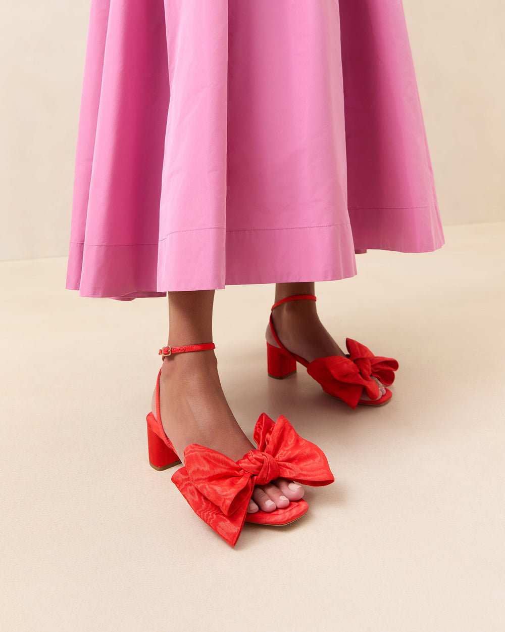 Carmen Red Moiré Bow Sandal | Loeffler Randall Women