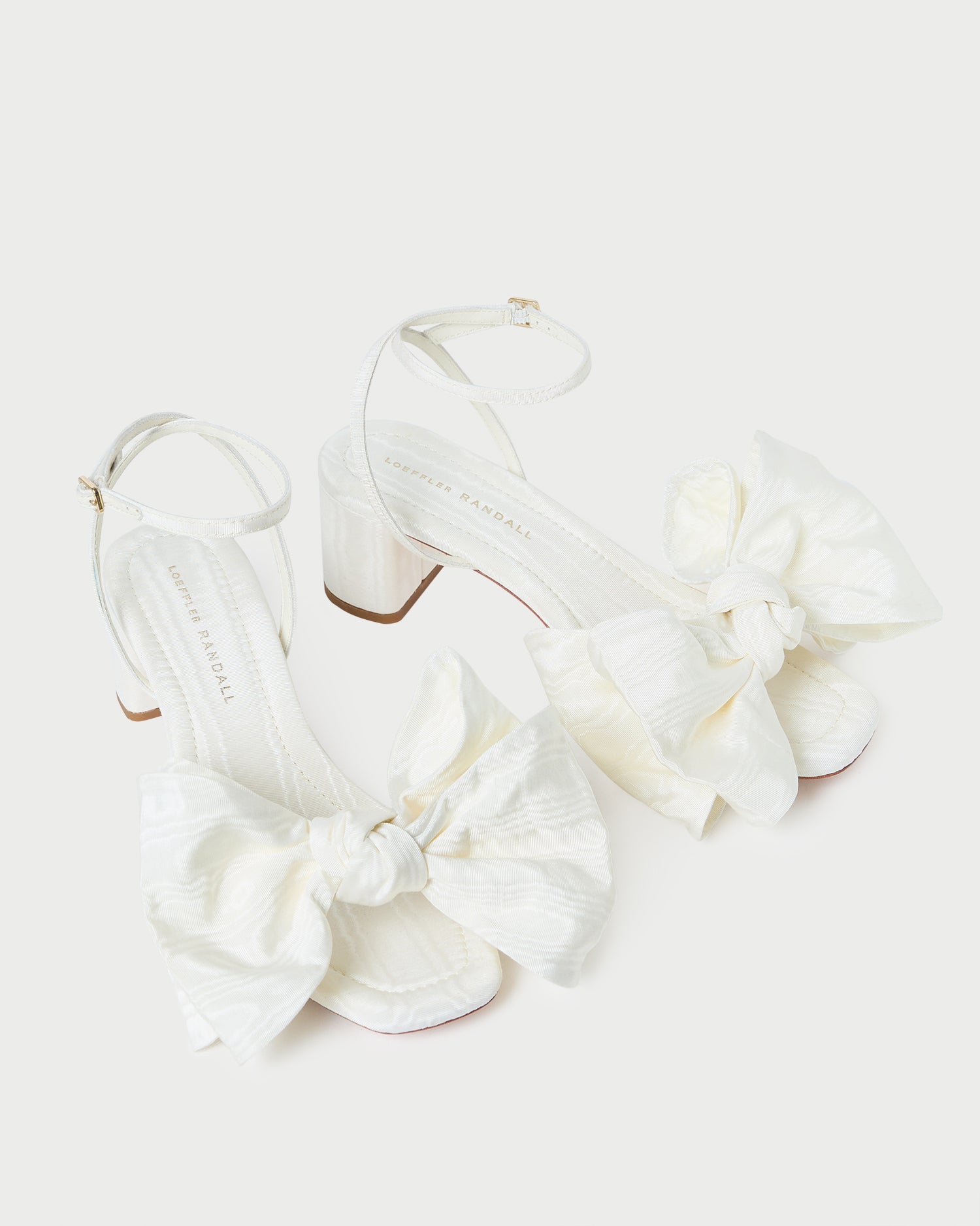 Loeffler Randall Women | Carmen Cream Moiré Bow Sandal