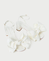 Loeffler Randall Women | Carmen Cream Moiré Bow Sandal