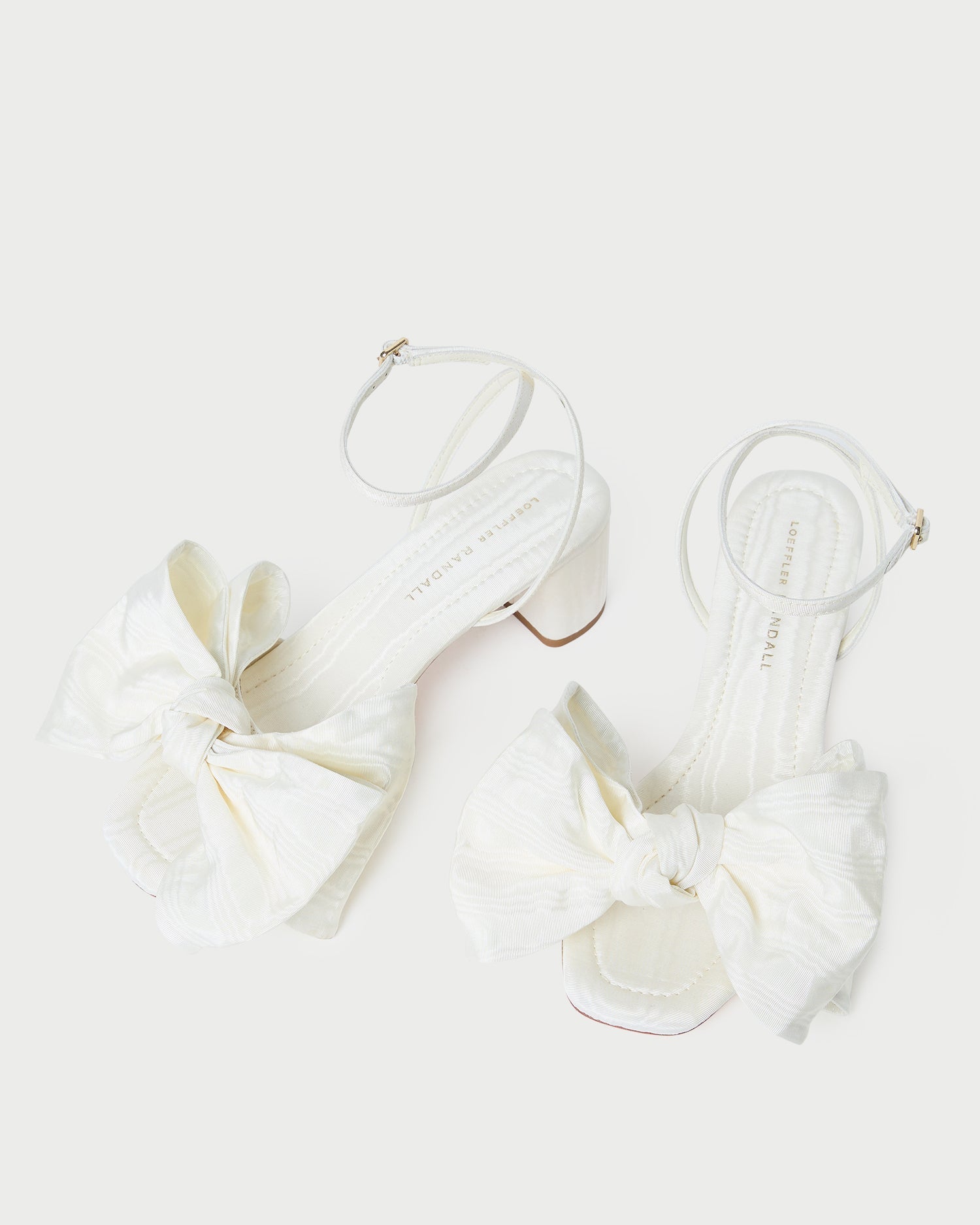 Loeffler Randall Women | Carmen Cream Moiré Bow Sandal