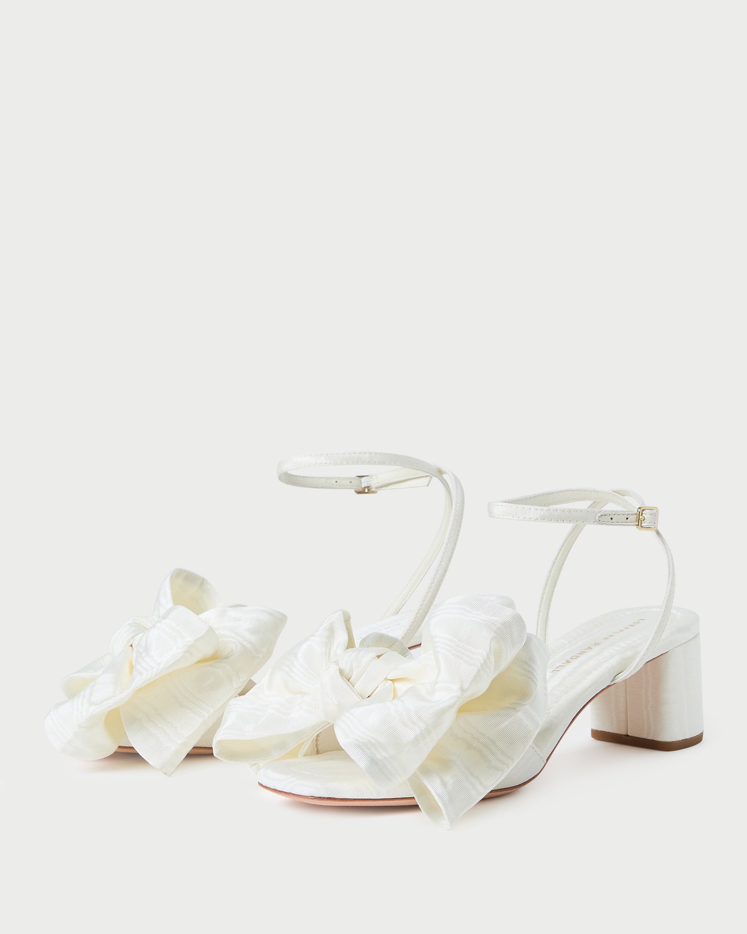 Loeffler Randall Women | Carmen Cream Moiré Bow Sandal