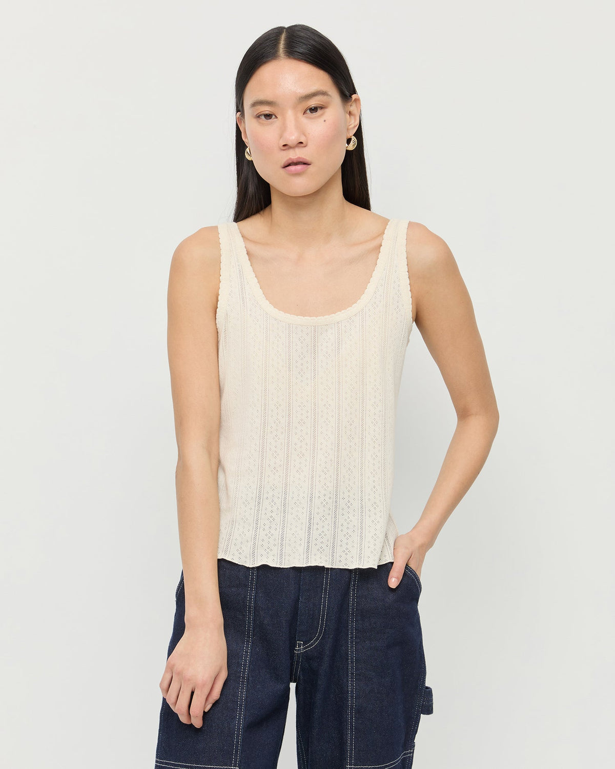 Rylee Pointelle Tank Top | Women Loeffler Randall