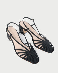 Priscilla Black Moiré Heeled Sandal | Loeffler Randall Women