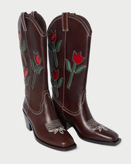 Wilder Espresso Leather Tulip Boot | Women Loeffler Randall