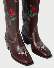 Wilder Espresso Leather Tulip Boot | Women Loeffler Randall