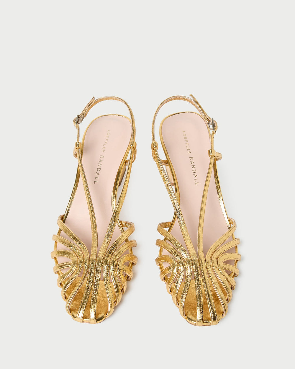 Priscilla Gold Lattice Heeled Sandal | Women Loeffler Randall