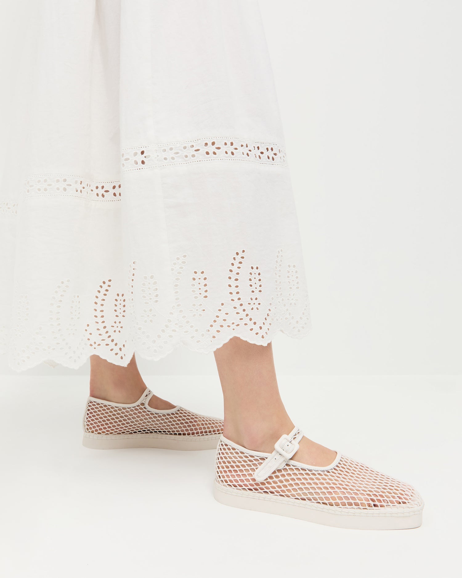 Rita White Netted Mary Jane | Women Loeffler Randall