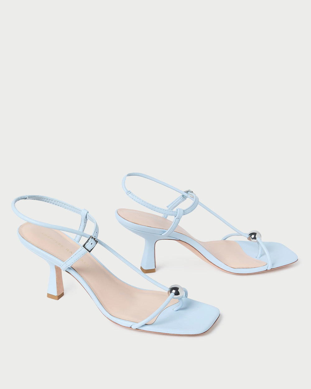Loeffler Randall Women | Triana Blue Leather Mid-Heel Sandal