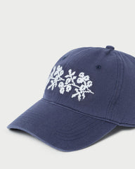 Loeffler Randall Women | Cairo Navy/Cream Embroidered Cap