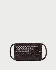 Vinnie Chocolate Woven Leather Crossbody | Loeffler Randall Women