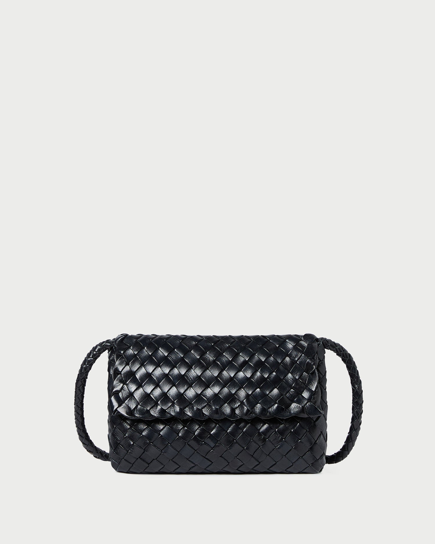 Vinnie Black Woven Leather Crossbody | Women Loeffler Randall