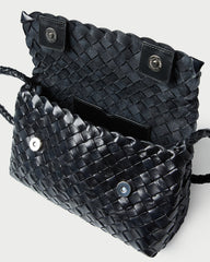 Vinnie Black Woven Leather Crossbody | Women Loeffler Randall