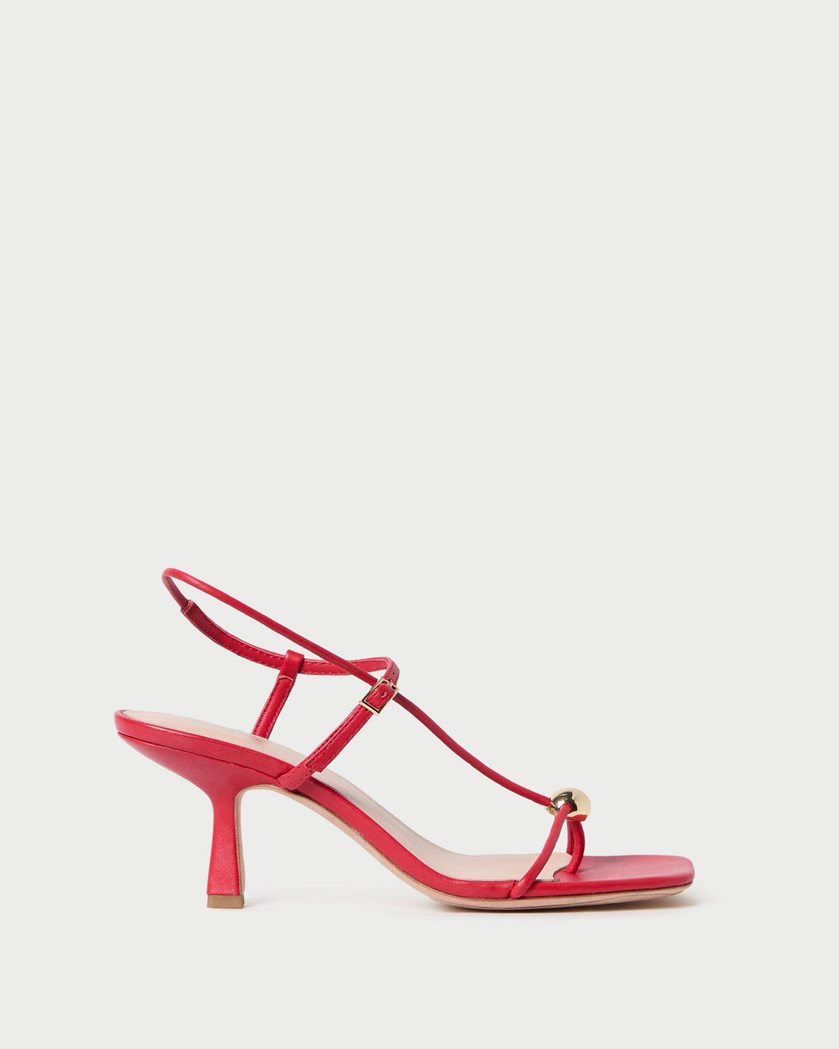 Loeffler Randall Women | Triana Red Leather Mid-Heel Sandal