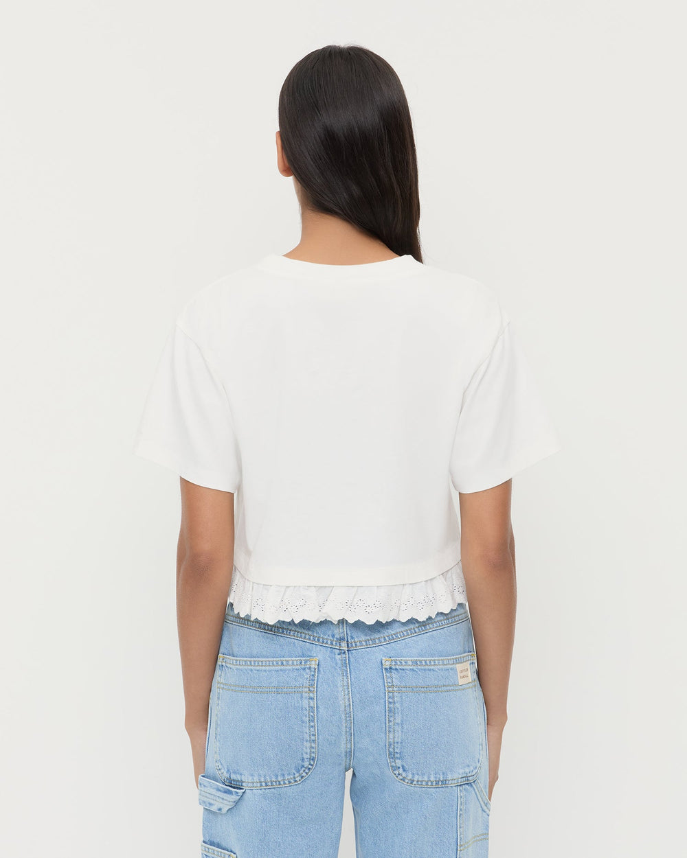 Loeffler Randall Women | Junie Lace Trim Tee