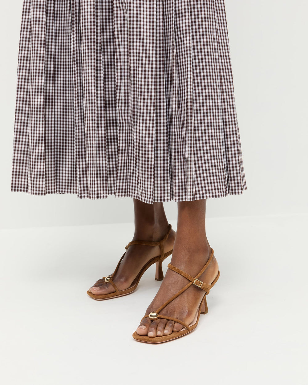 Triana Cacao Suede Mid-Heel Sandal | Women Loeffler Randall