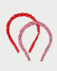 Loeffler Randall Women | Sabine Red Gingham/Red Headband Set