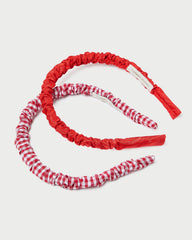 Loeffler Randall Women | Sabine Red Gingham/Red Headband Set