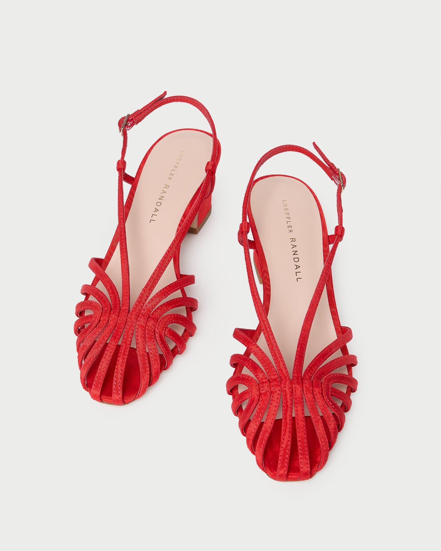 Priscilla Red Moiré Heeled Sandal | Loeffler Randall Women
