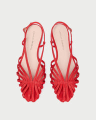 Loeffler Randall Women | Devon Red Moiré Slingback Sandal