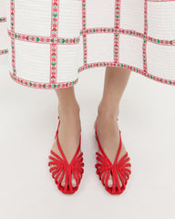 Loeffler Randall Women | Devon Red Moiré Slingback Sandal