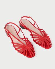Loeffler Randall Women | Devon Red Moiré Slingback Sandal