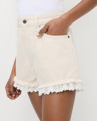 Kay Lace-Trimmed Denim Shorts | Women Loeffler Randall
