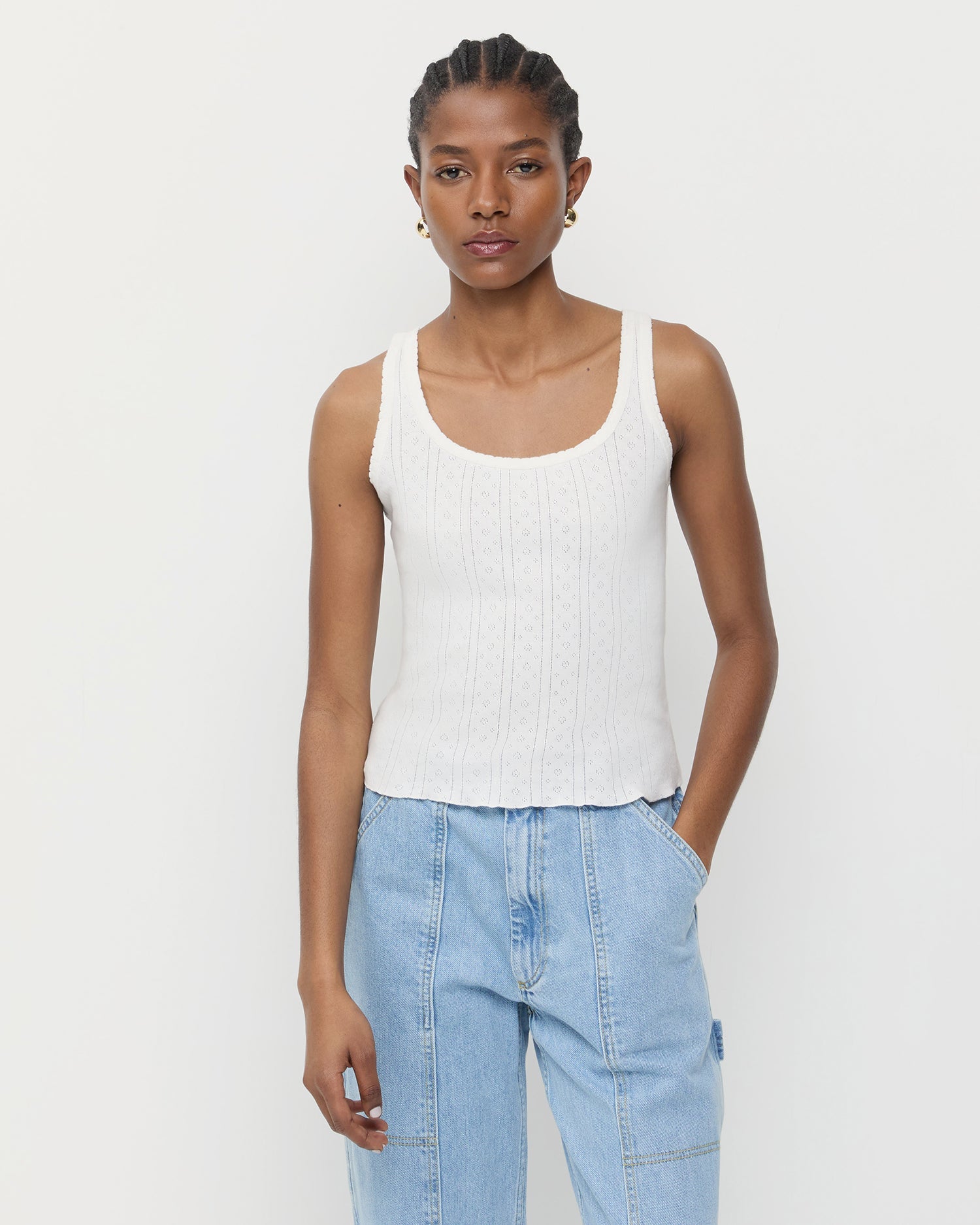 Loeffler Randall Women | Rylee Pointelle Tank Top