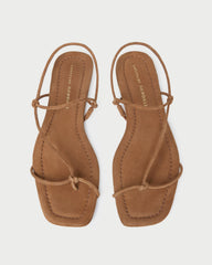Eleanor Cacao Suede Strappy Sandal | Women Loeffler Randall