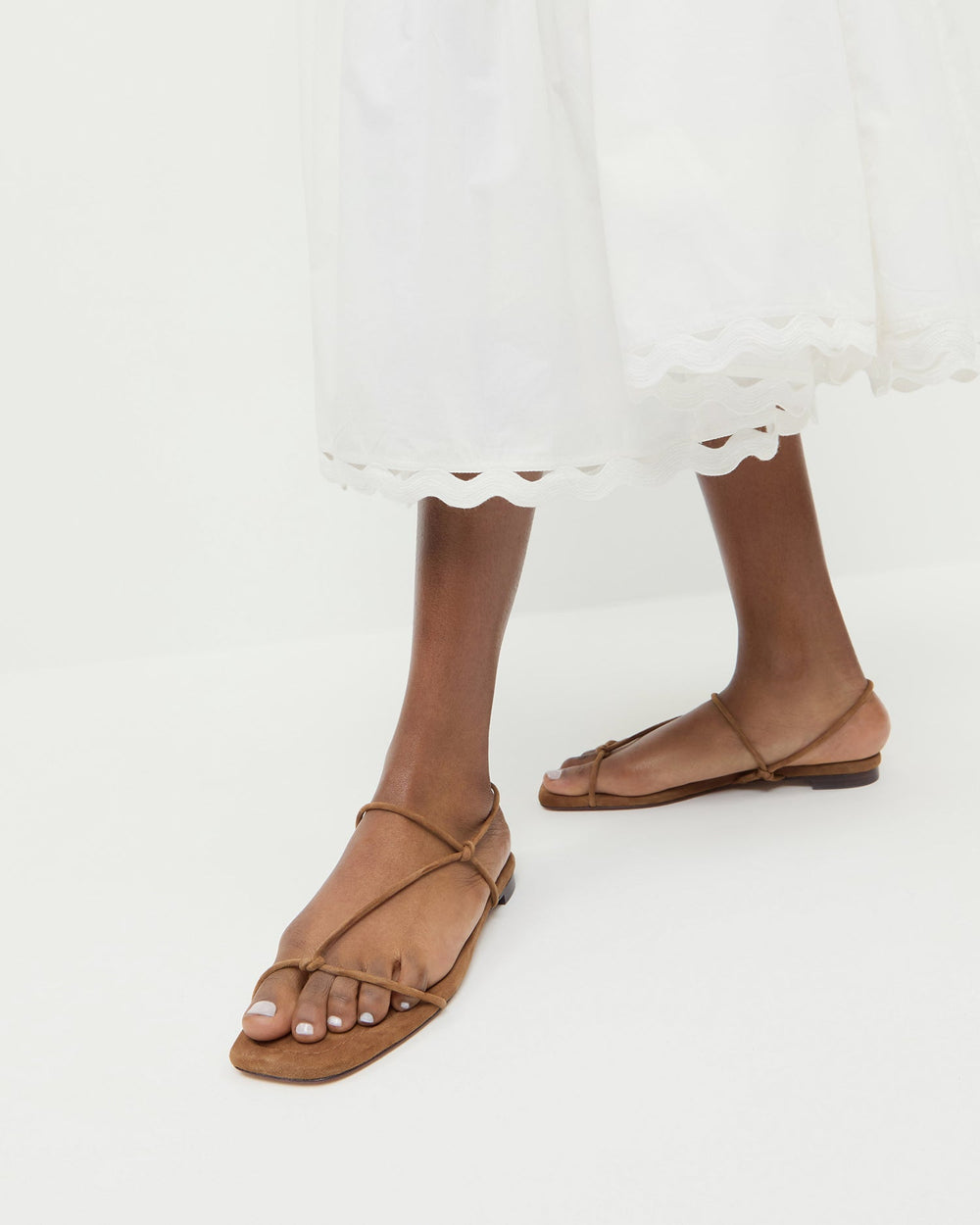 Eleanor Cacao Suede Strappy Sandal | Women Loeffler Randall
