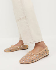 Landon Caramel/Silver Mesh Ballet Flat | Women Loeffler Randall