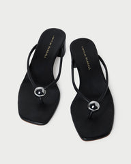 Odessa Black Leather Heeled Sandal | Women Loeffler Randall