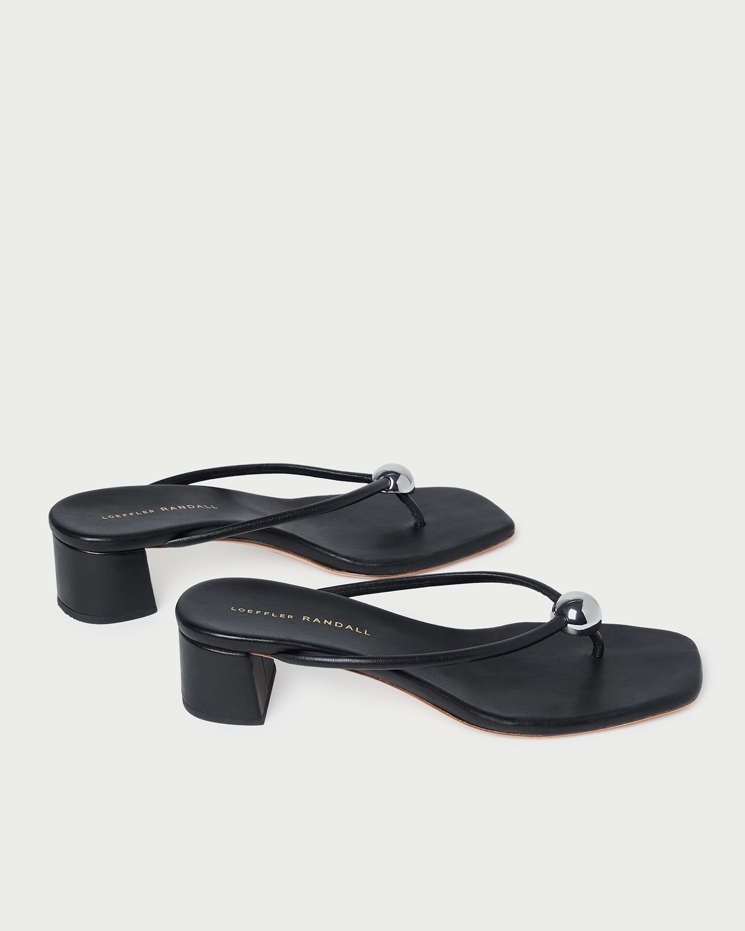 Odessa Black Leather Heeled Sandal | Women Loeffler Randall