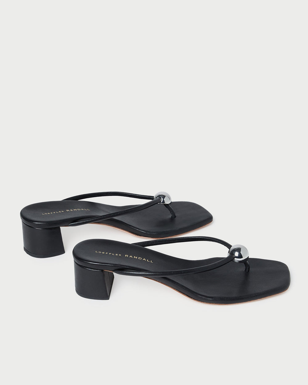 Odessa Black Leather Heeled Sandal | Women Loeffler Randall